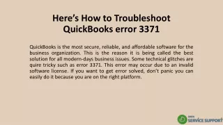 here s how to troubleshoot quickbooks error 3371