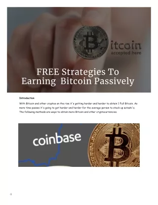 free strategies to earning bitcoin passively