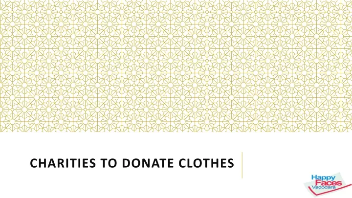 charities to donate clothes