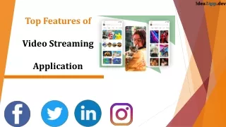 Top Features of Video Streaming Application
