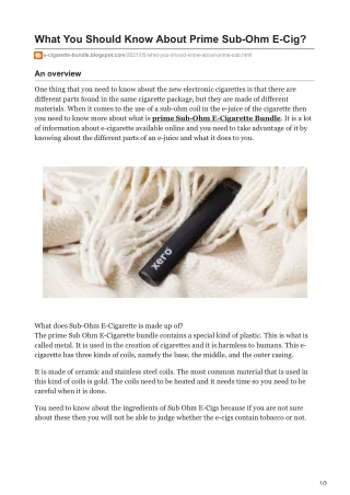 what you should know about prime sub ohm e cig