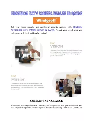 HIKVISION CCTV CAMERA DEALER IN QATAR