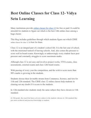 Best Online Classes for Class 12- Vidya Setu Learning (2)