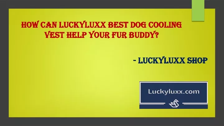 how can luckyluxx best dog cooling vest help your