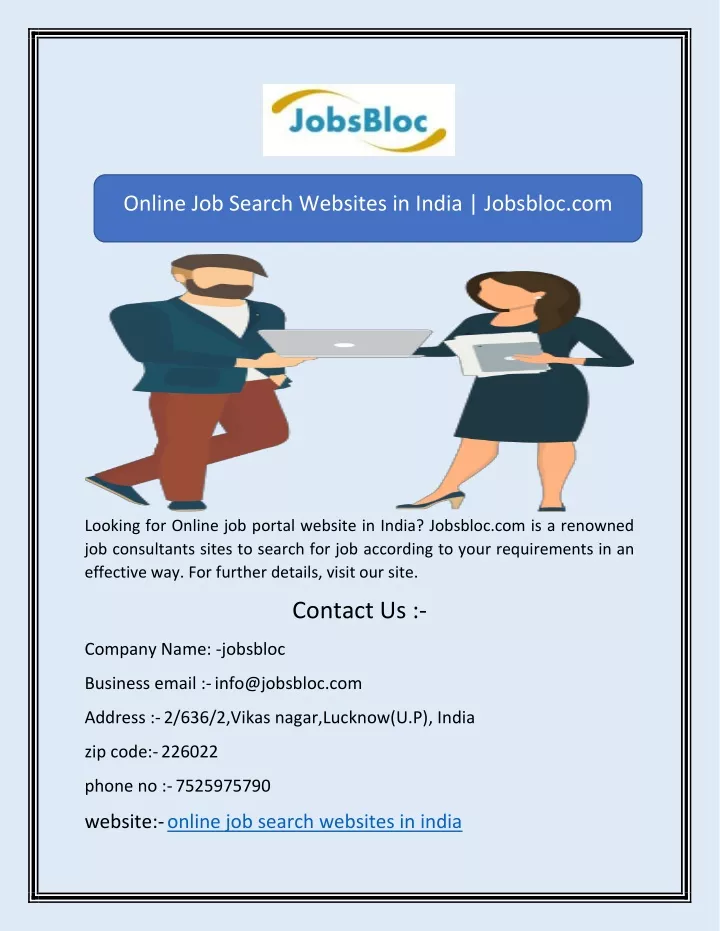 online job search websites in india jobsbloc com