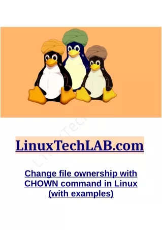 Change file ownership with CHOWN command in Linux (with examples)