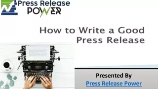 presented by press release power