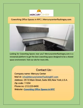 coworking office spaces