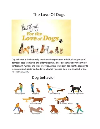 the love of dogs