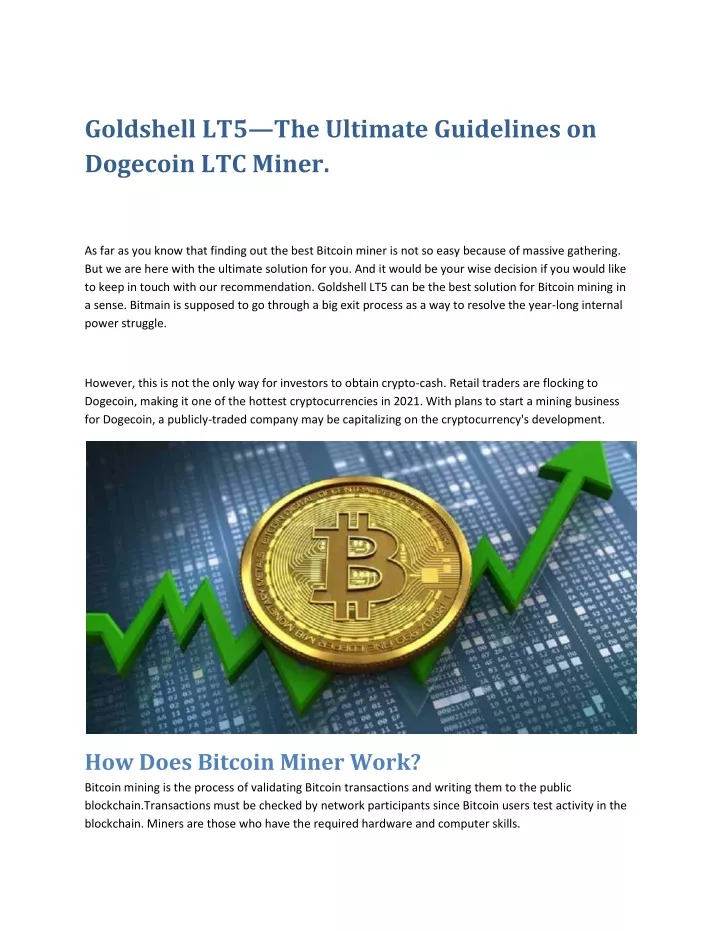 goldshell lt5 the ultimate guidelines on dogecoin