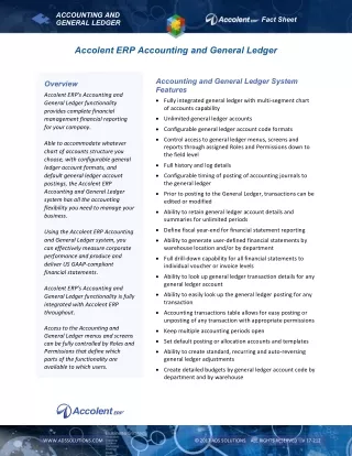 accounting and general ledger