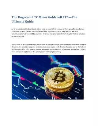 the dogecoin ltc miner goldshell lt5 the ultimate