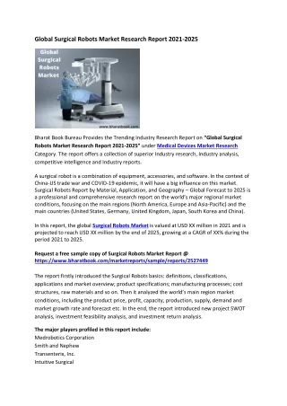 global surgical robots market research report