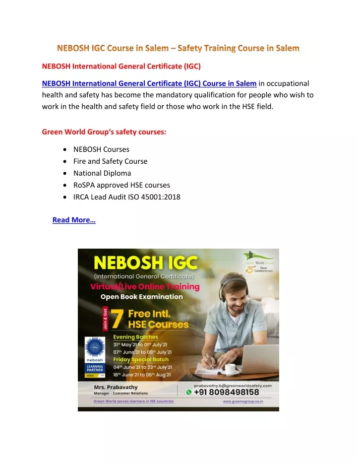 nebosh international general certificate igc