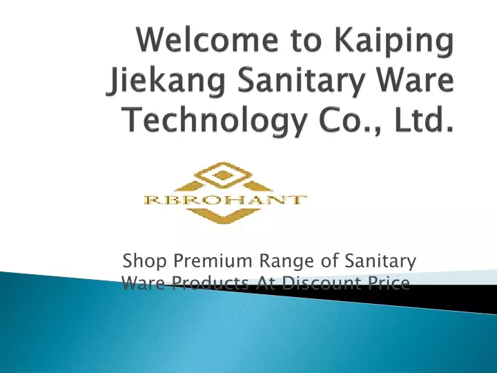 shop premium range of sanitary ware products