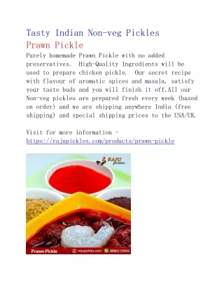 tasty indian non veg pickles prawn pickle purely