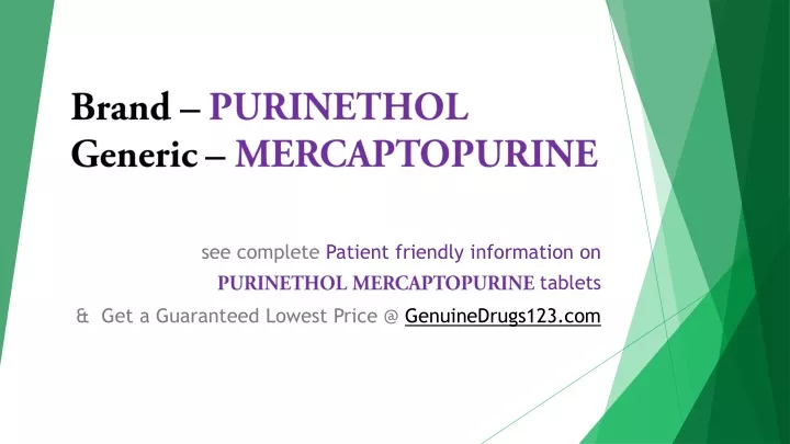 brand purinethol generic mercaptopurine