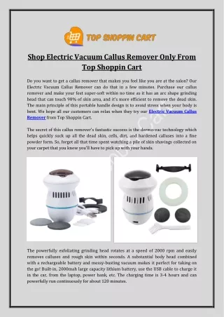 Electric Vacuum Callus Remover