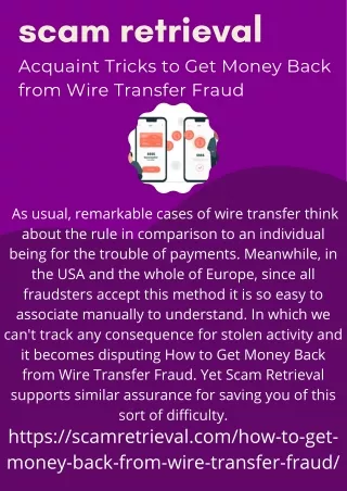 Acquaint Tricks to Get Money Back from Wire Transfer Fraud