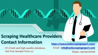 scraping healthcare providers contact information