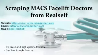 scraping macs facelift doctors from realself