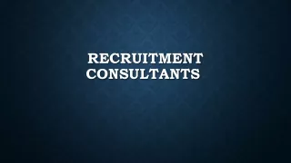 recruitment consultants