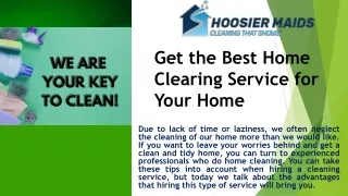 get the best home clearing service for your home