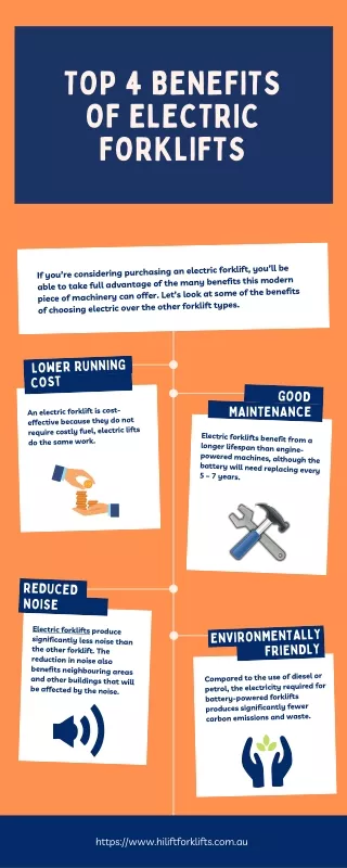 Top 4 Benefits of Electric Forklifts - Infographics