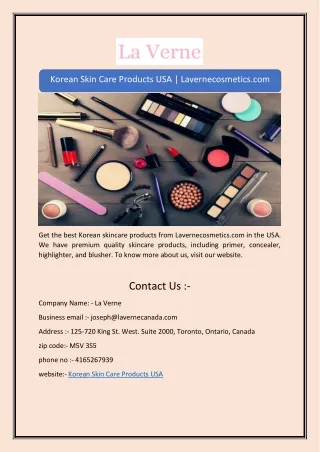 Korean Skin Care Products USA | Lavernecosmetics.com