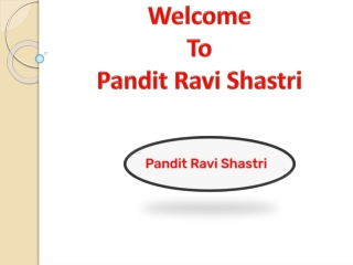 Love marriage specialist astrologer - Pandit Ravi Shastri