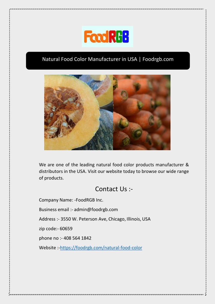 natural food color manufacturer in usa foodrgb com