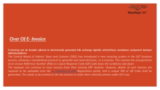 over of e invoice