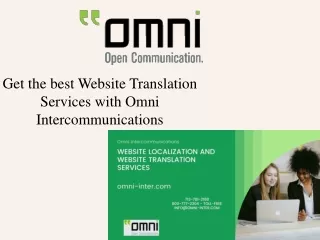 Get the best Website Translation Services with Omni Intercommunications