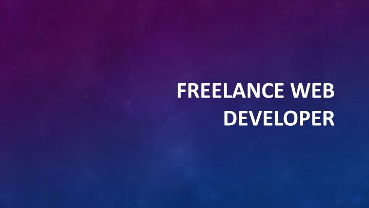 freelance web developer