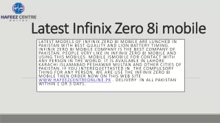 latest infinix zero 8i mobile