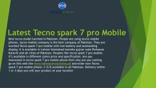 latest tecno spark 7 pro mobile