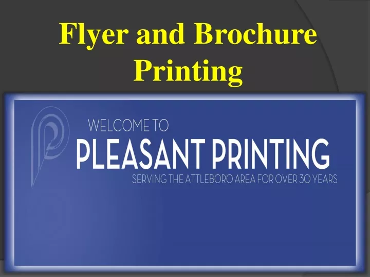 flyer and brochure printing