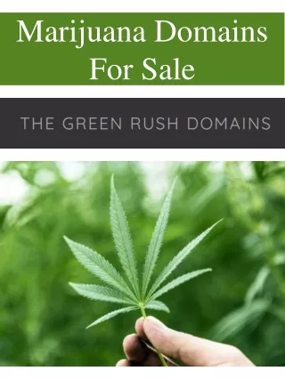 Marijuana Domains For Sale