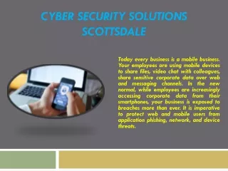 Cyber Security Solutions Scottsdale