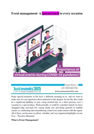 Importance of virtual events during COVID-19 pandemic