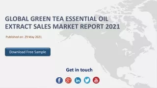 Global Green Tea Essential Oil Extract Sales Market Report 2021
