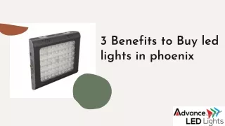 3 Benefits to Buy led lights in phoenix