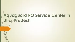 Aquaguard RO Service Center in Uttar Pradesh