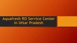 Aquafresh RO Service Center in Uttar Pradesh
