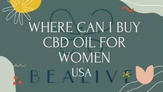 Where can I Buy CBD Oil for Women