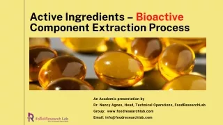 active ingredients bioactive component extraction