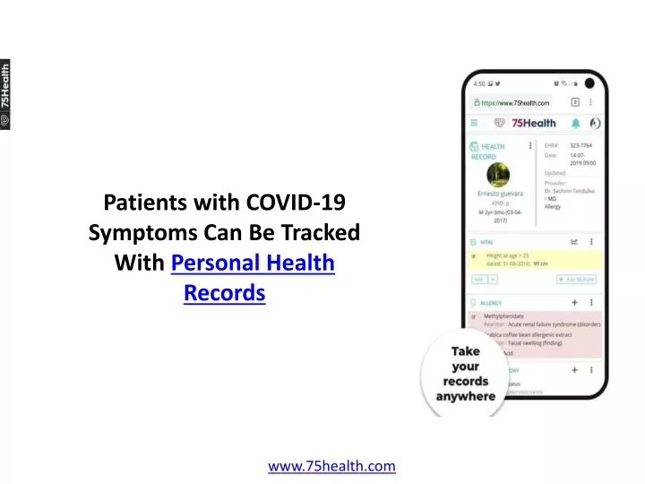patients with covid 19 symptoms can be tracked
