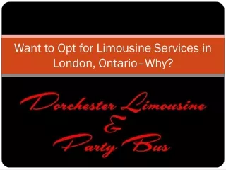 Professional Limousine Services in London, Ontario