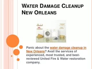 Water Damage Cleanup  New Orleans