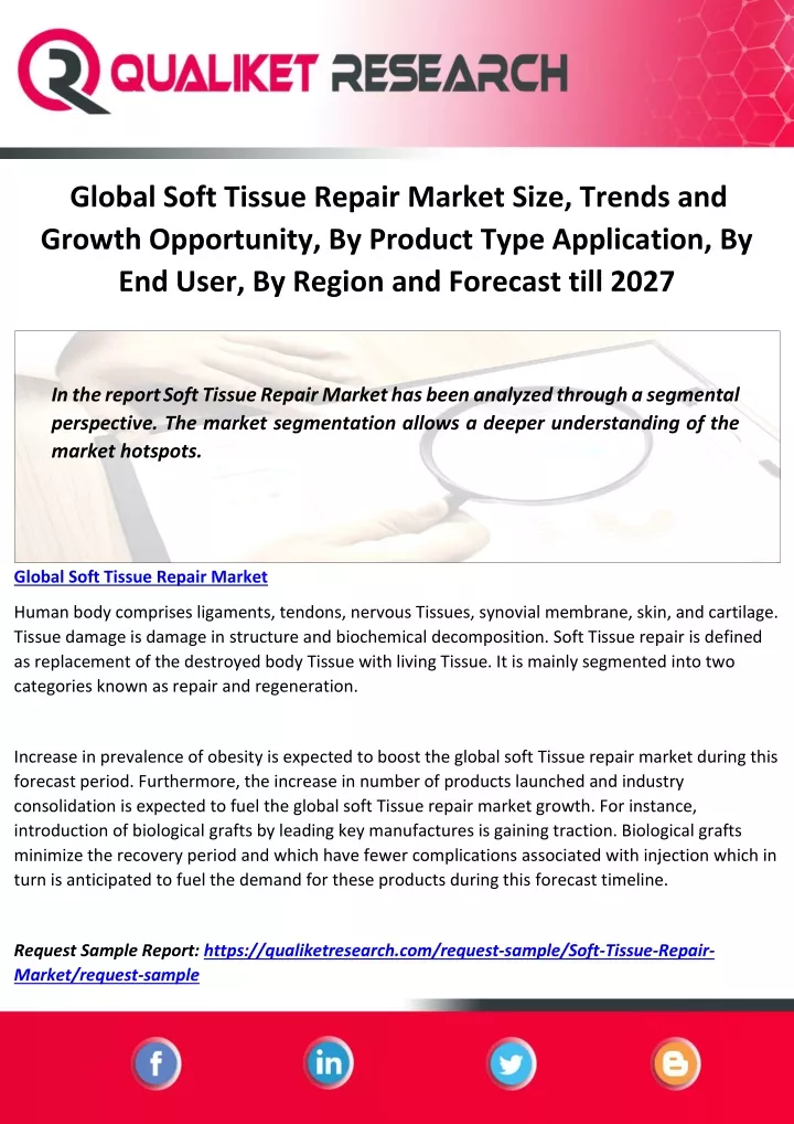 global soft tissue repair market size trends